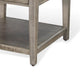 Camie Side End Table | 24" Top w 1 Drawer | Solid Wood Gray