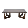 Natra Coffee Table | 52’’ Rectangular | Sculpted Solid Wood Dark Brown BM340411