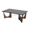 Natra Coffee Table | 52’’ Rectangular | Sculpted Solid Wood Dark Brown BM340411