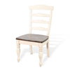 Dean Dining Chair Set of 2 | Ladder Back | Dark Brown | White Solid Wood BM340413
