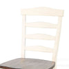 Dean Dining Chair Set of 2 | Ladder Back | Dark Brown | White Solid Wood BM340413