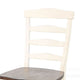 Dean Dining Chair Set of 2 | Ladder Back | Dark Brown | White Solid Wood BM340413