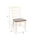 Dean Dining Chair Set of 2 | Ladder Back | Dark Brown | White Solid Wood BM340413