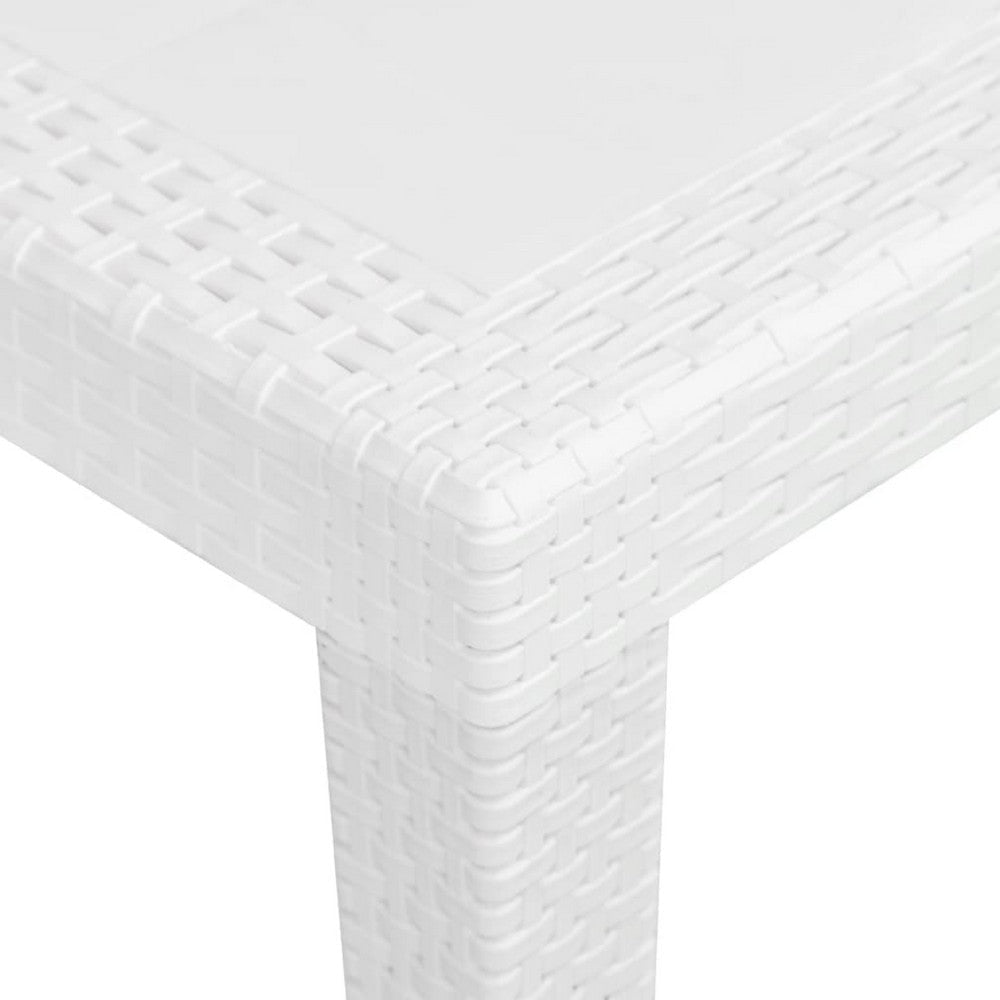 Patio Dining Table | White Textured | 31’’ Square Tabletop BM340417