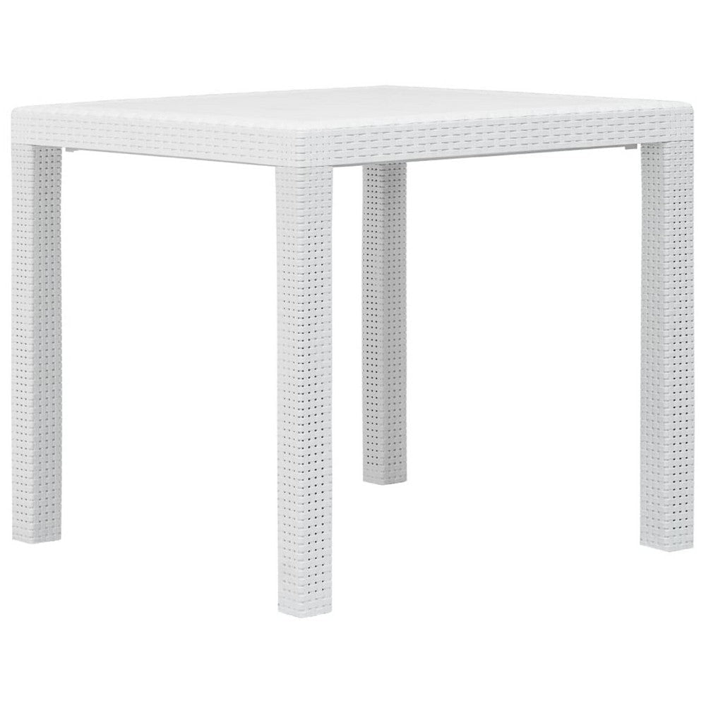 Patio Dining Table | White Textured | 31" Square Tabletop