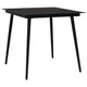 Zimo Indoor/Outdoor Dining Table | Sleek Black Steel Body | 32" Glass
