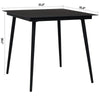 Zimo Indoor/Outdoor Dining Table | Sleek Black Steel Body | 32’’ Glass BM340418