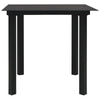 Zimo Indoor/Outdoor Dining Table | Black Steel Block Legs | 32" Glass