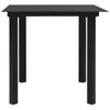 Zimo Indoor/Outdoor Dining Table | Black Steel Block Legs | 32’’ Glass BM340419