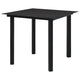 Zimo Indoor/Outdoor Dining Table | Black Steel Block Legs | 32" Glass