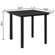 Zimo Indoor/Outdoor Dining Table | Black Steel Block Legs | 32" Glass