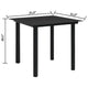 Zimo Indoor/Outdoor Dining Table | Black Steel Block Legs | 32’’ Glass BM340419