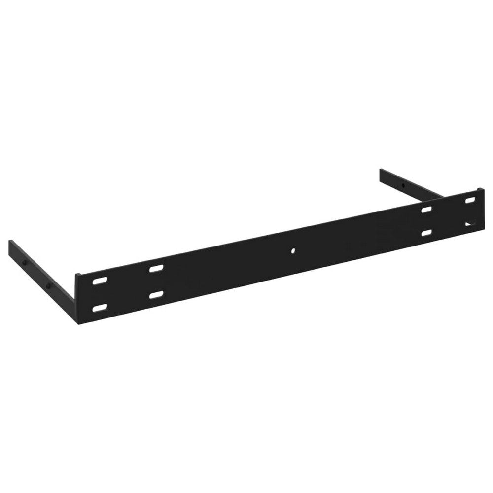 Zyno Wall Shelf Set of 2 | Glossy Black MDF Body | Modern Design 32’’