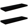 Zyno Wall Shelf Set of 2 | Glossy Black MDF Body | Modern Design 32"