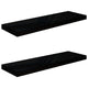 Zyno Wall Shelf Set of 2 | Glossy Black MDF Body | Modern Design 32"