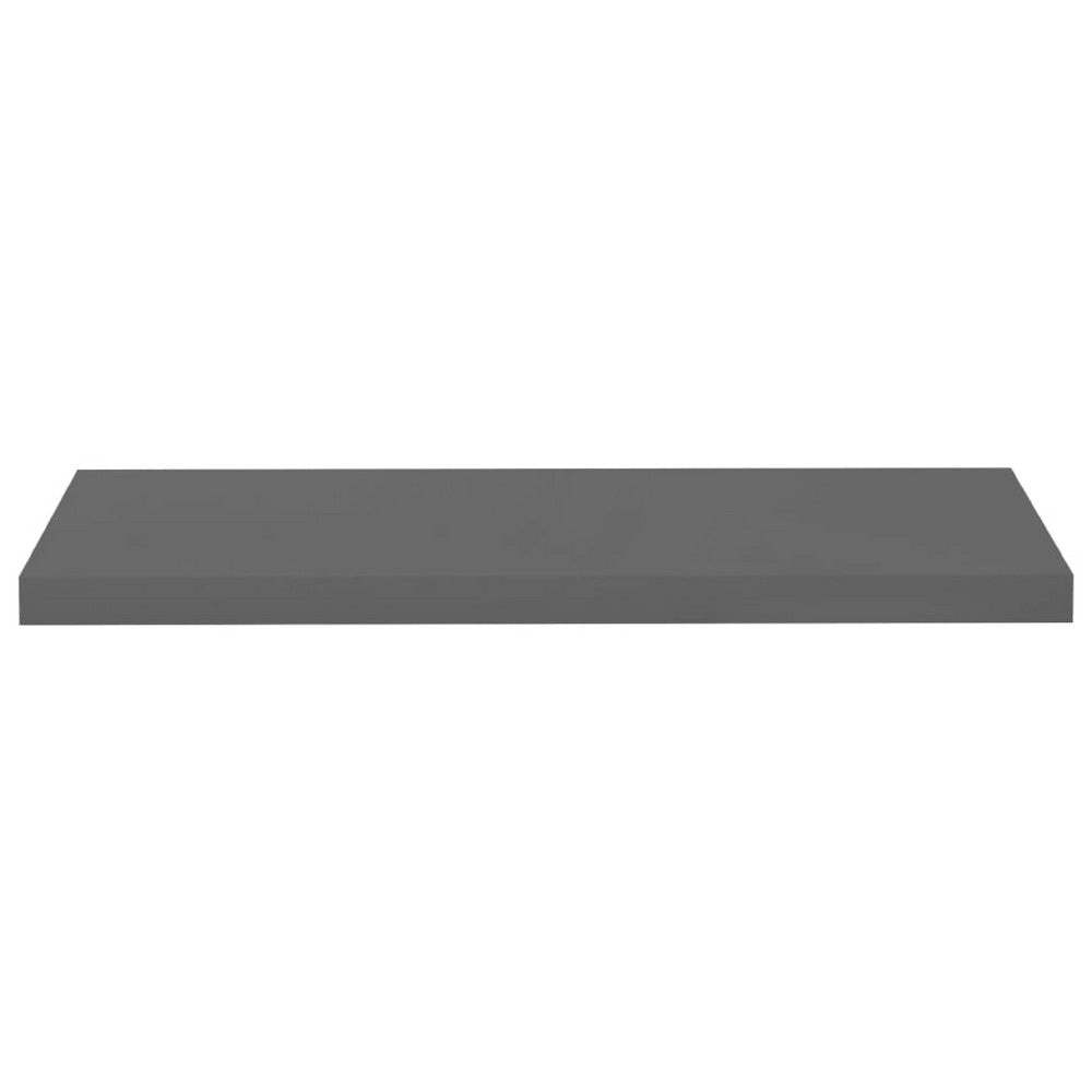 Zyno Wall Shelf | 32’’ | Glossy Gray MDF Body | Modern Design