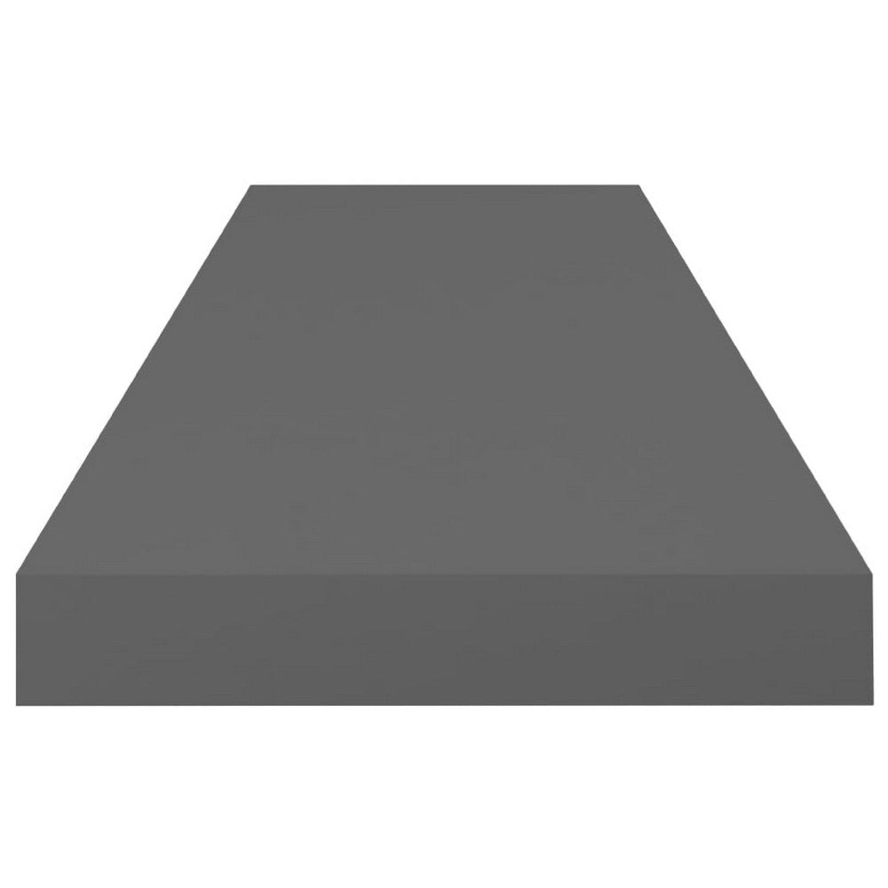 Zyno Wall Shelf | 32’’ | Glossy Gray MDF Body | Modern Design