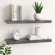 Zyno Wall Shelf Set of 2 | Glossy Gray MDF Body | Modern Design 32’’