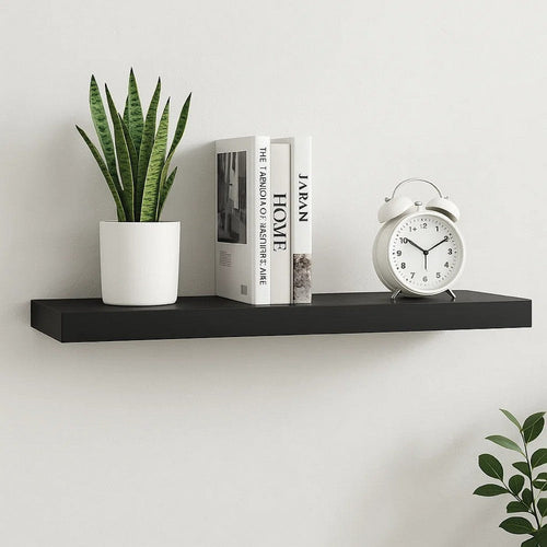 Zyno Wall Shelf | 32’’ | Matte Black MDF Body | Modern Design