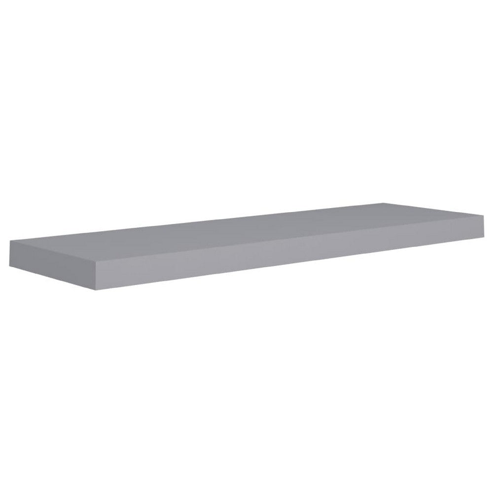 Zyno Wall Shelf | 32" | Matte Gray MDF Body | Modern Design