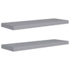 Zyno Wall Shelf Set of 2 | Matte Gray MDF Body | Modern Design 32"