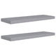 Zyno Wall Shelf Set of 2 | Matte Gray MDF Body | Modern Design 32"