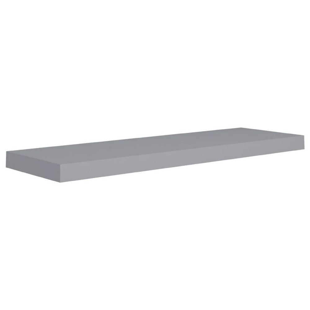 Zyno Wall Shelf Set of 4 | Matte Gray MDF Body | Modern Design 32’’