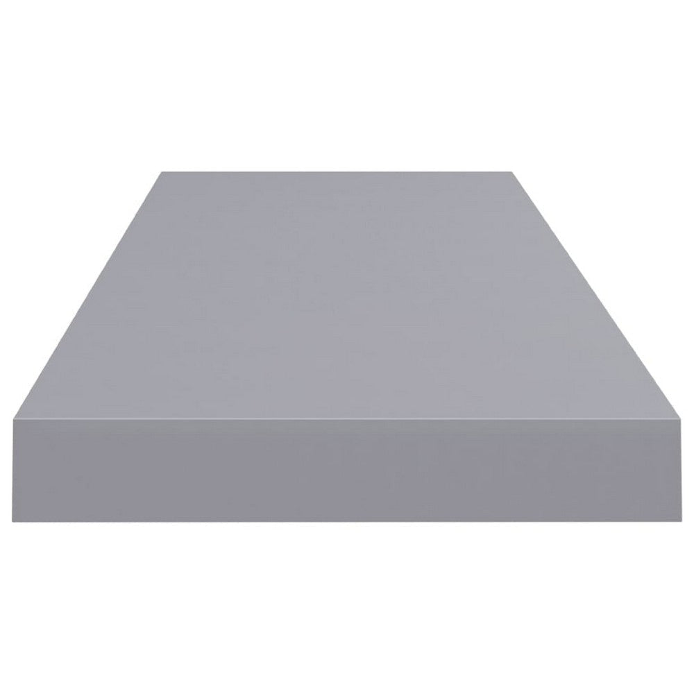 Zyno Wall Shelf Set of 4 | Matte Gray MDF Body | Modern Design 32’’