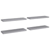 Zyno Wall Shelf Set of 4 | Matte Gray MDF Body | Modern Design 32"