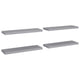 Zyno Wall Shelf Set of 4 | Matte Gray MDF Body | Modern Design 32"