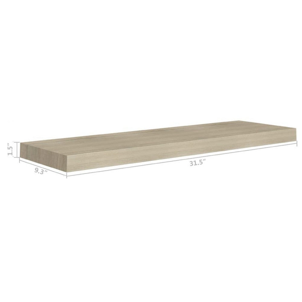 Zyno Wall Shelf | 32’’ | Oak Brown MDF Body | Modern Design