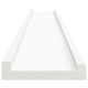 Yuli Wall Shelf Set of 2 | Raised Ledge Design | Classic White 32’’