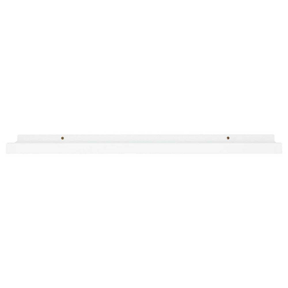 Yuli Wall Shelf Set of 2 | Raised Ledge Design | Classic White 32’’
