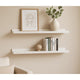 Yuli Wall Shelf Set of 2 | Raised Ledge Design | Classic White 32’’
