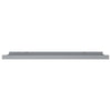 Yuli Wall Shelf Set of 2 | Raised Ledge Design | Classic Gray