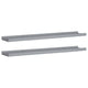 Yuli Wall Shelf Set of 2 | Raised Ledge Design | Classic Gray