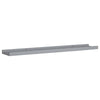 Yuli Wall Shelf Set of 2 | Raised Ledge Design | Classic Gray