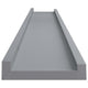 Yuli Wall Shelf Set of 2 | Raised Ledge Design | Classic Gray