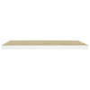 Zyno Wall Shelf | 32’’ | Natural White & Oak Brown Finish BM340433