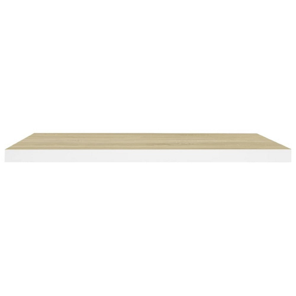 Zyno Wall Shelf Set of 2 | 32’’ Natural White & Oak Brown Finish BM340434