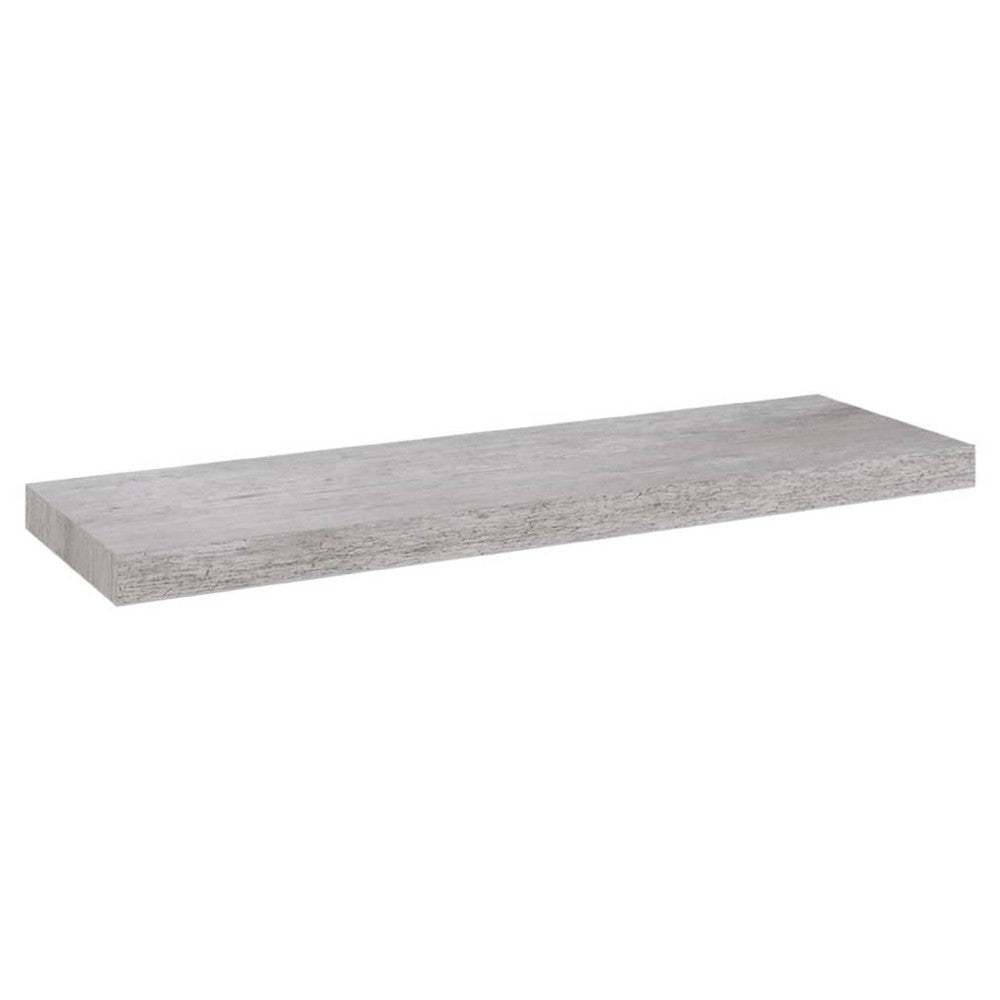 Zyno Wall Shelf | 32" | Industrial Style Concrete Gray MDF