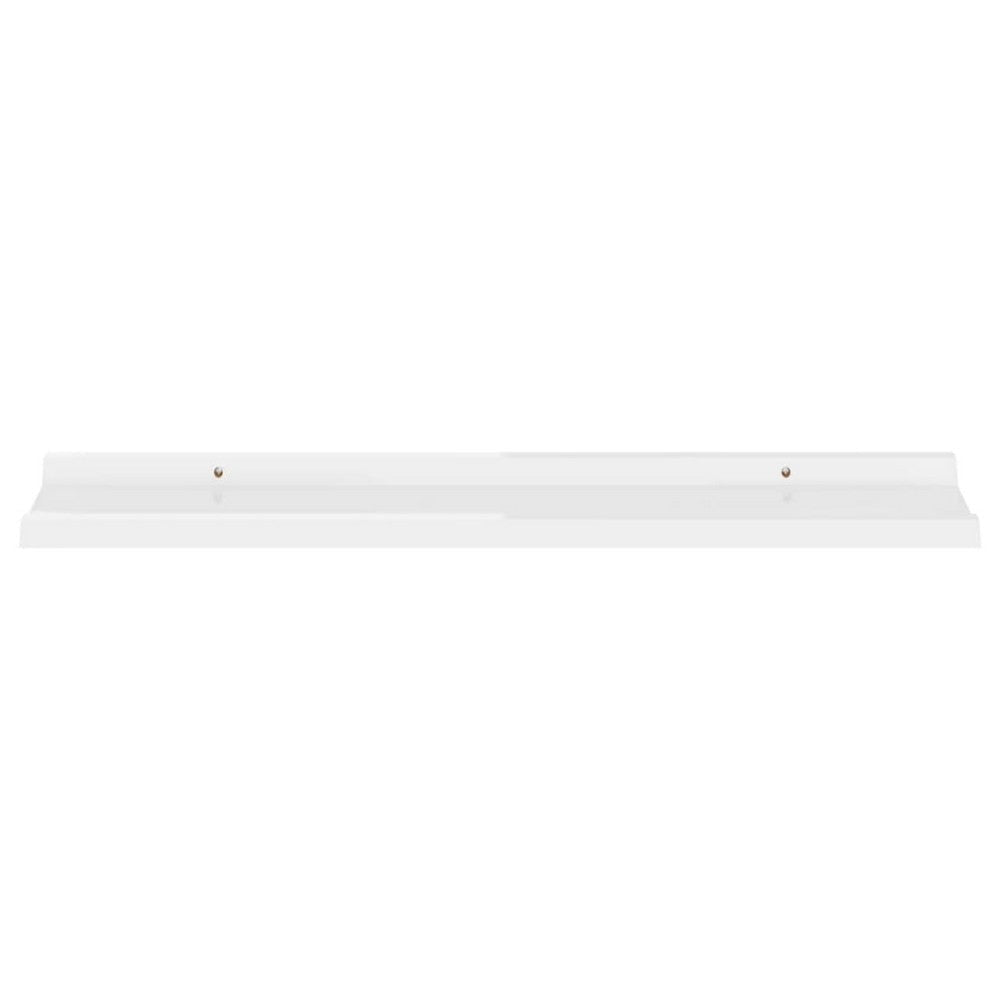 Yuli Wall Shelf Set of 2 | Contemporary White | Raised Ledge Design 32’’