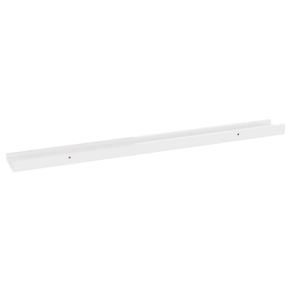 Yuli Wall Shelf Set of 2 | Contemporary White | Raised Ledge Design 32’’