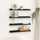 Yuli Wall Shelf Set of 4 | Contemporary Black | Raised Ledge Design 32’’