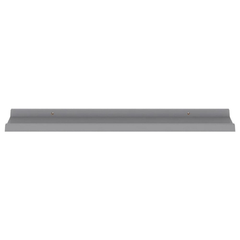 Yuli Wall Shelf Set of 4 | Contemporary Gray | Raised Ledge Design 32’’