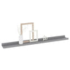 Yuli Wall Shelf Set of 4 | Contemporary Gray | Raised Ledge Design 32’’