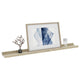 Yuli Wall Shelf Set of 2 | Farmhouse Brown & White | Raised Ledge Design 32’’ BM340442