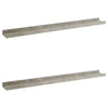 Yuli Wall Shelf Set of 2 | Concrete Gray | Raised Ledge Design 32’’