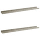 Yuli Wall Shelf Set of 2 | Concrete Gray | Raised Ledge Design 32’’