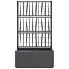 Garden Planter w Trellis | Dark Gray Polypropylene | 55’’ BM340444